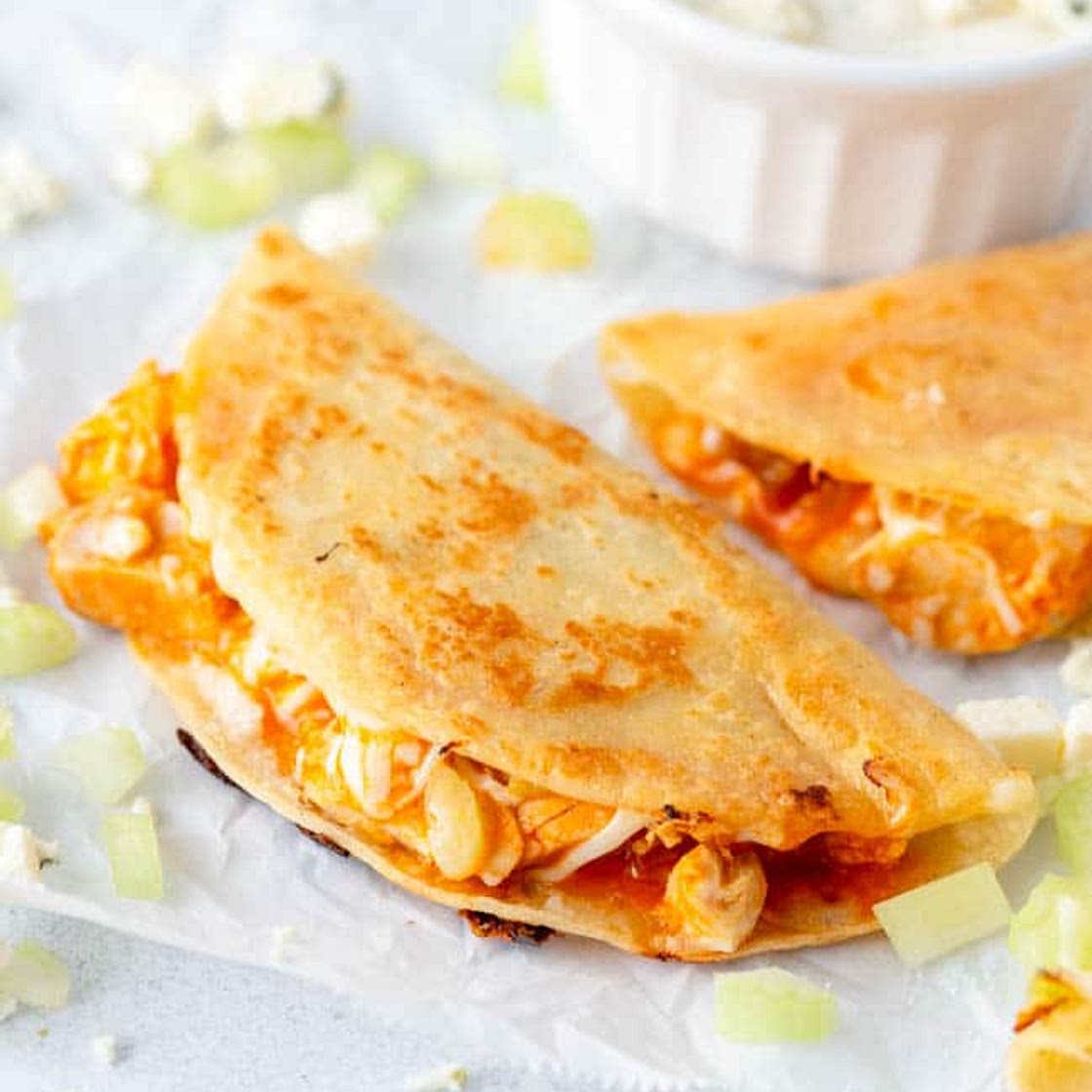 Fried Buffalo Chicken Tacos