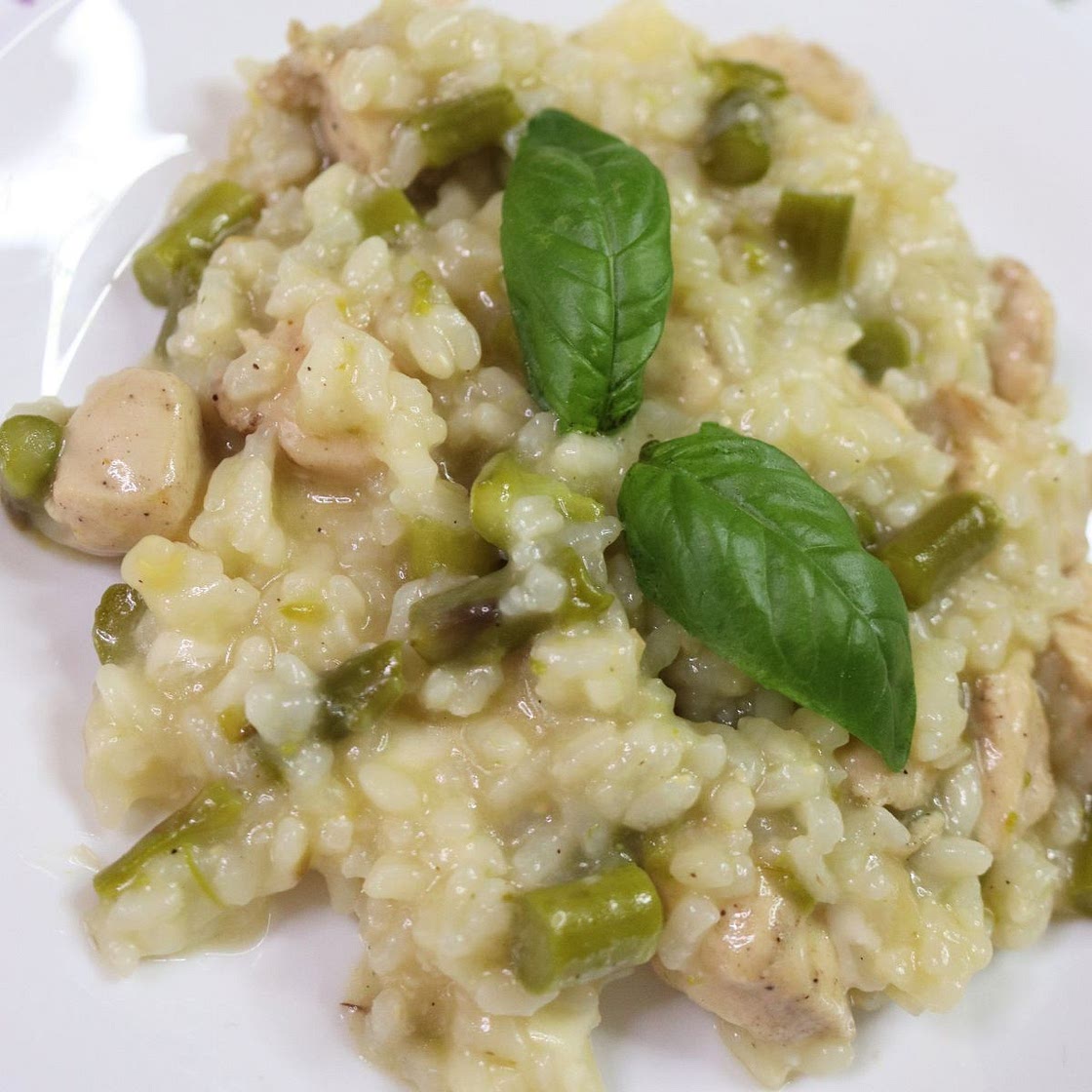 Asparagus Risotto with Chicken