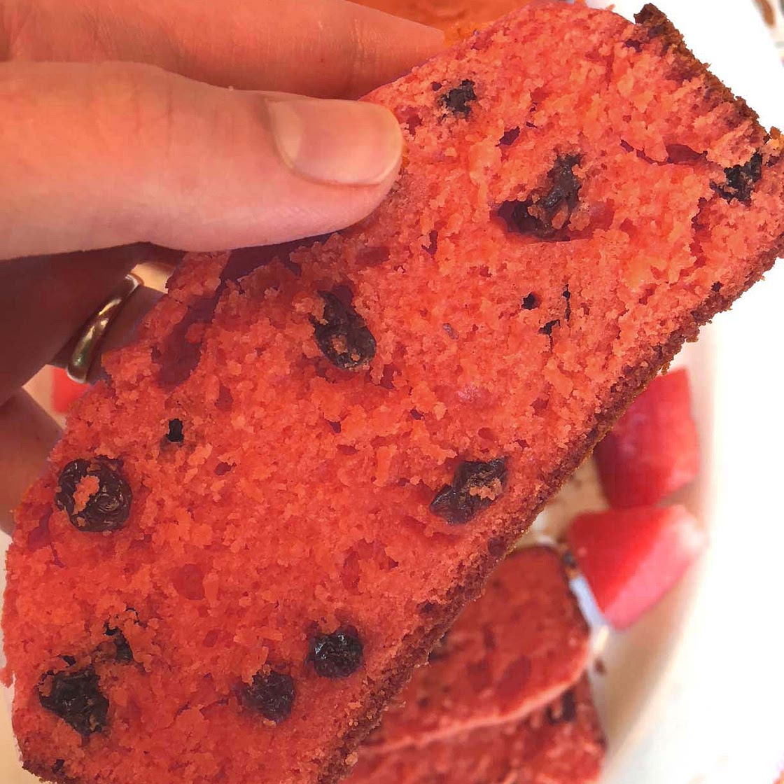 Watermelon Bread Made With Fresh Watermelon