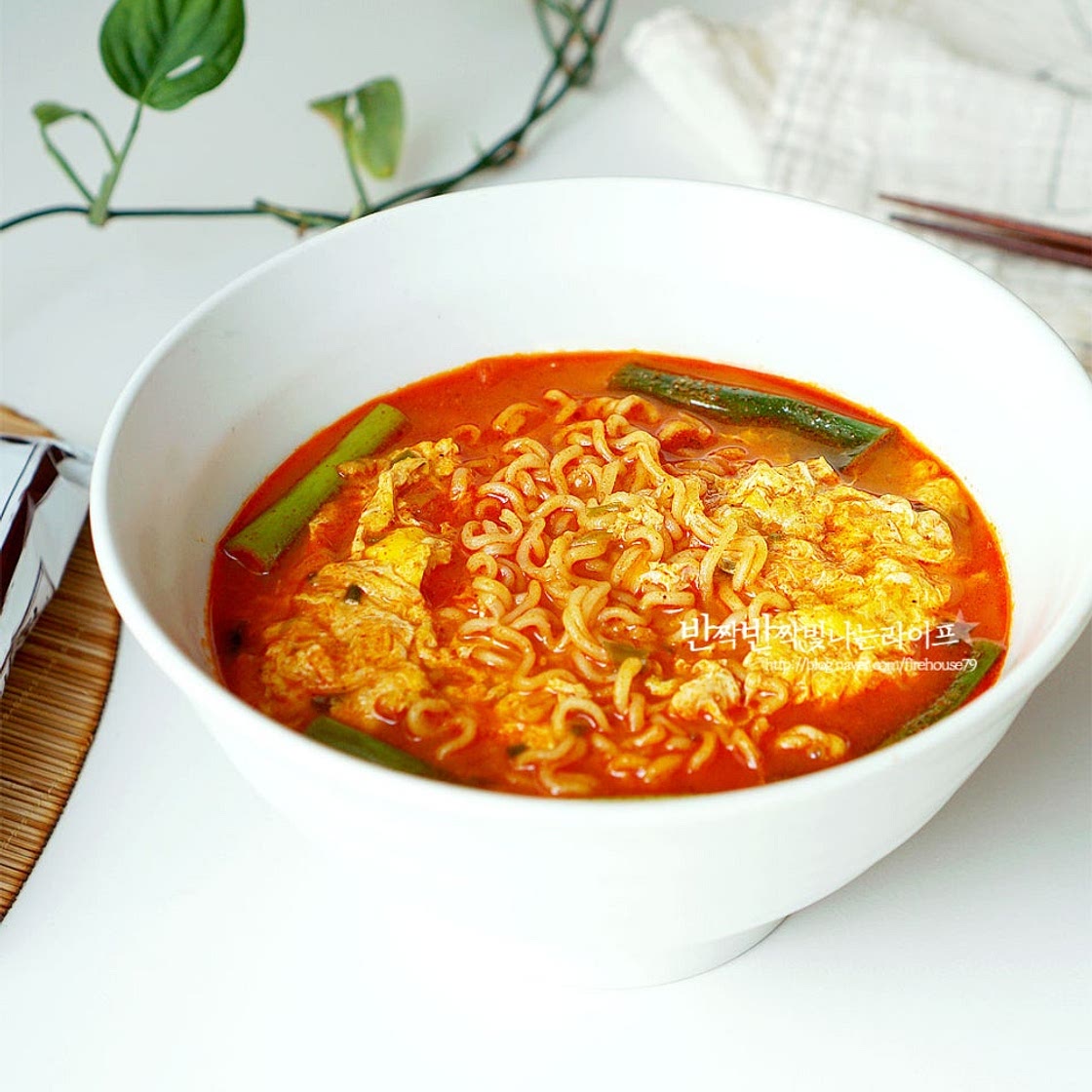 사리곰탕 육개장 라면 맛있게 끓이는 법 대파라면