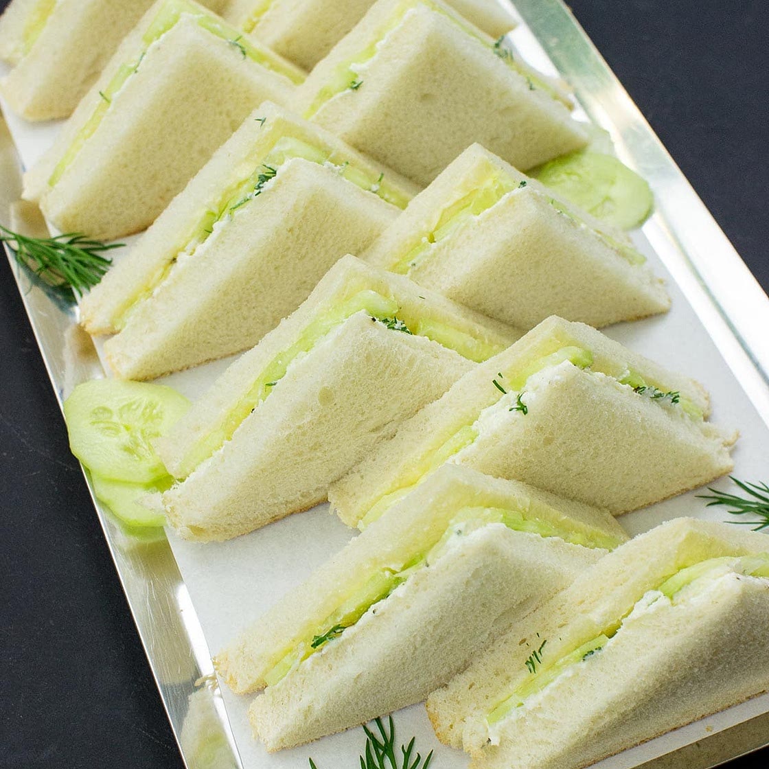 High Society Cucumber Sandwiches with Cream Cheese