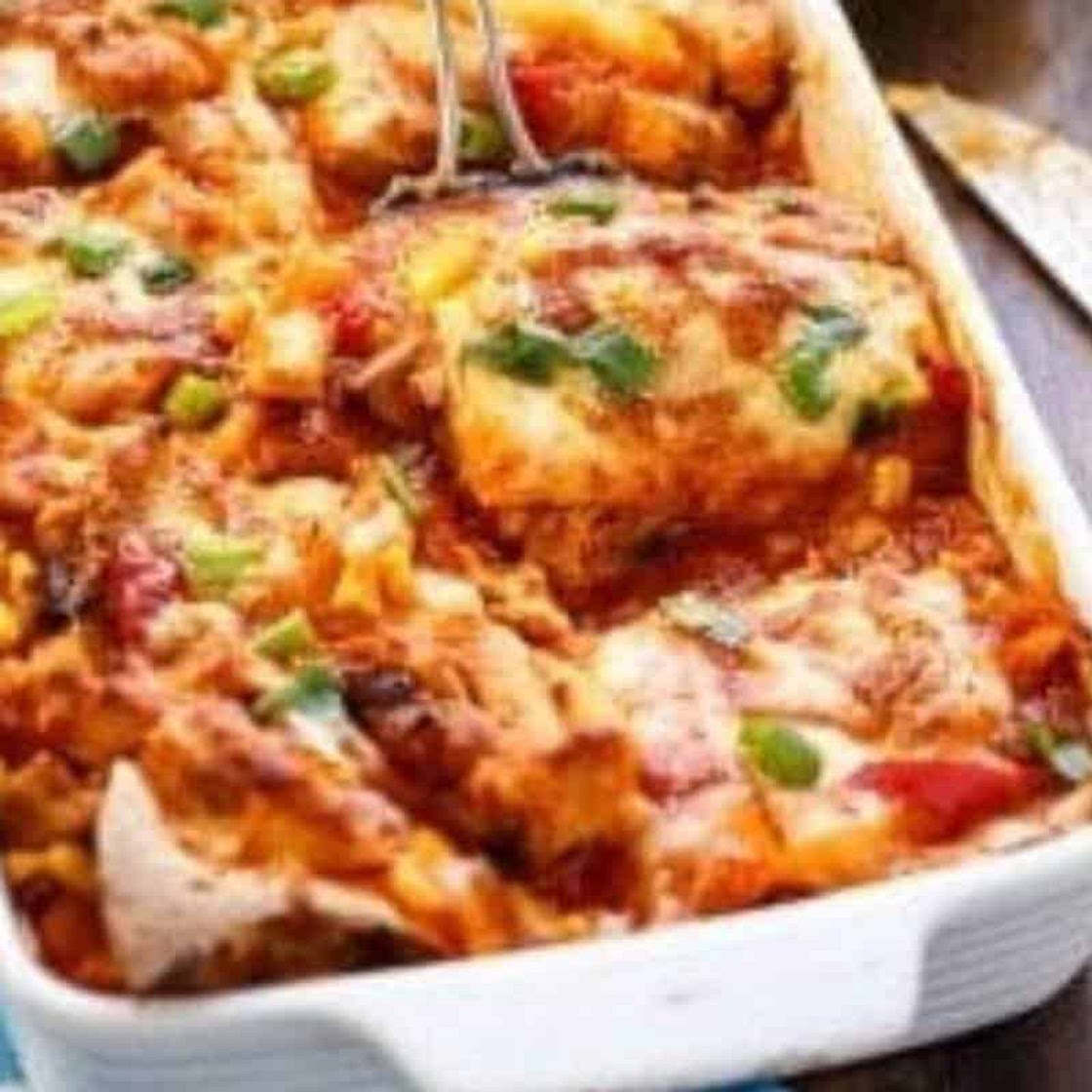 Chicken and Corn Enchilada Bake