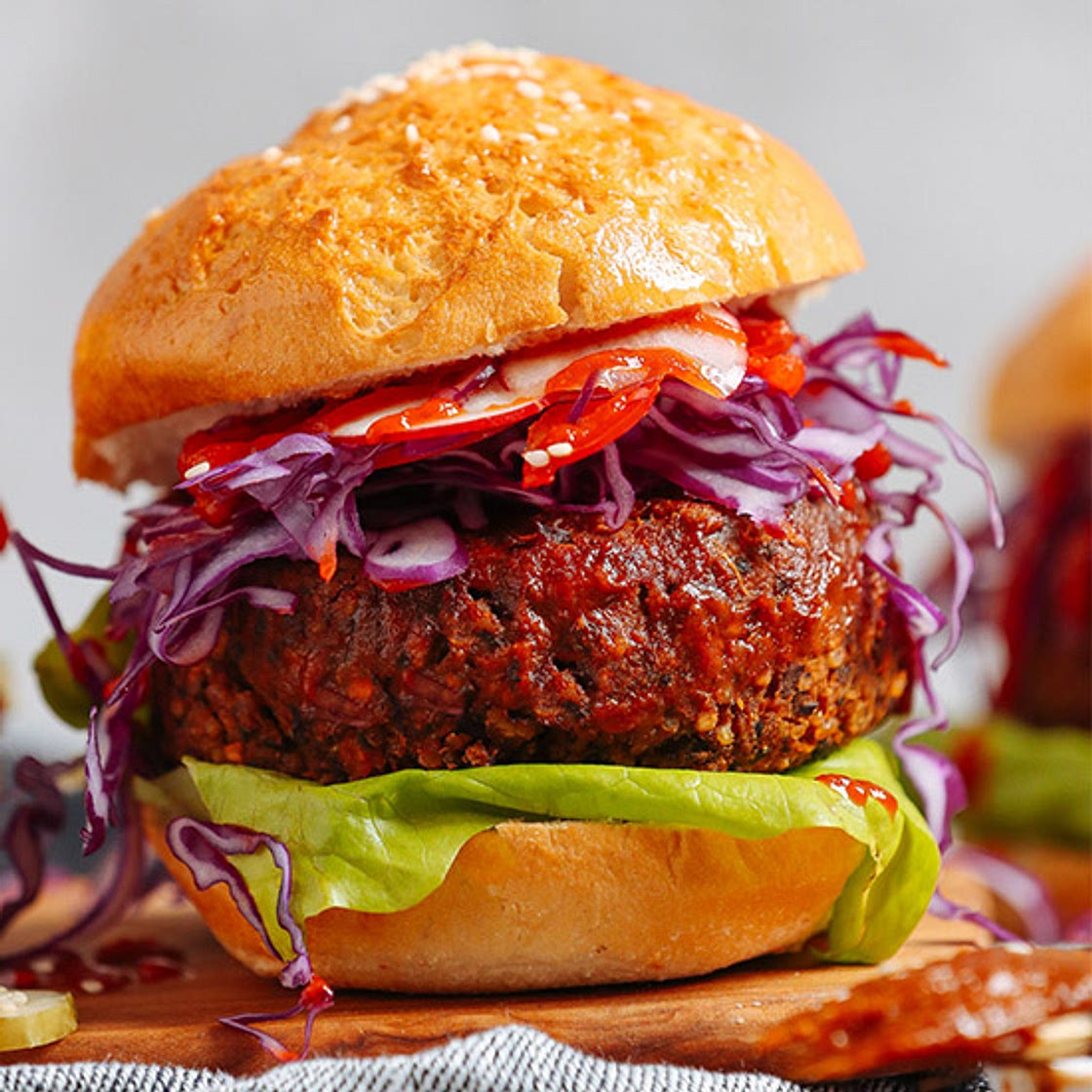 Smoky BBQ Black Bean Burger
