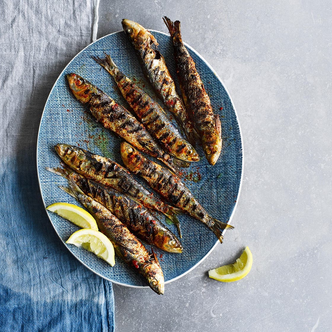 Grilled Portuguese sardines