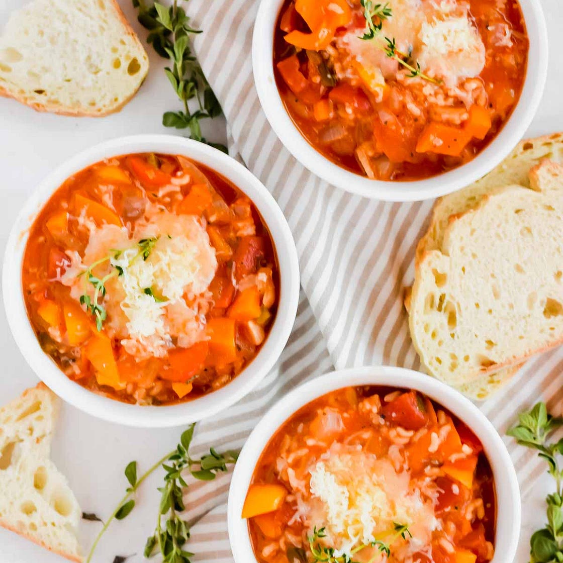 Vegetarian Stuffed Pepper Soup