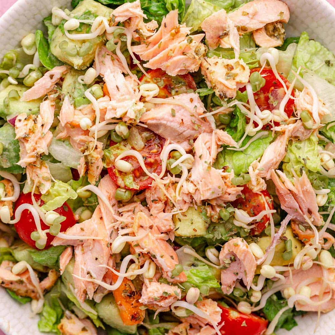 10 Minute Salmon Avocado Salad
