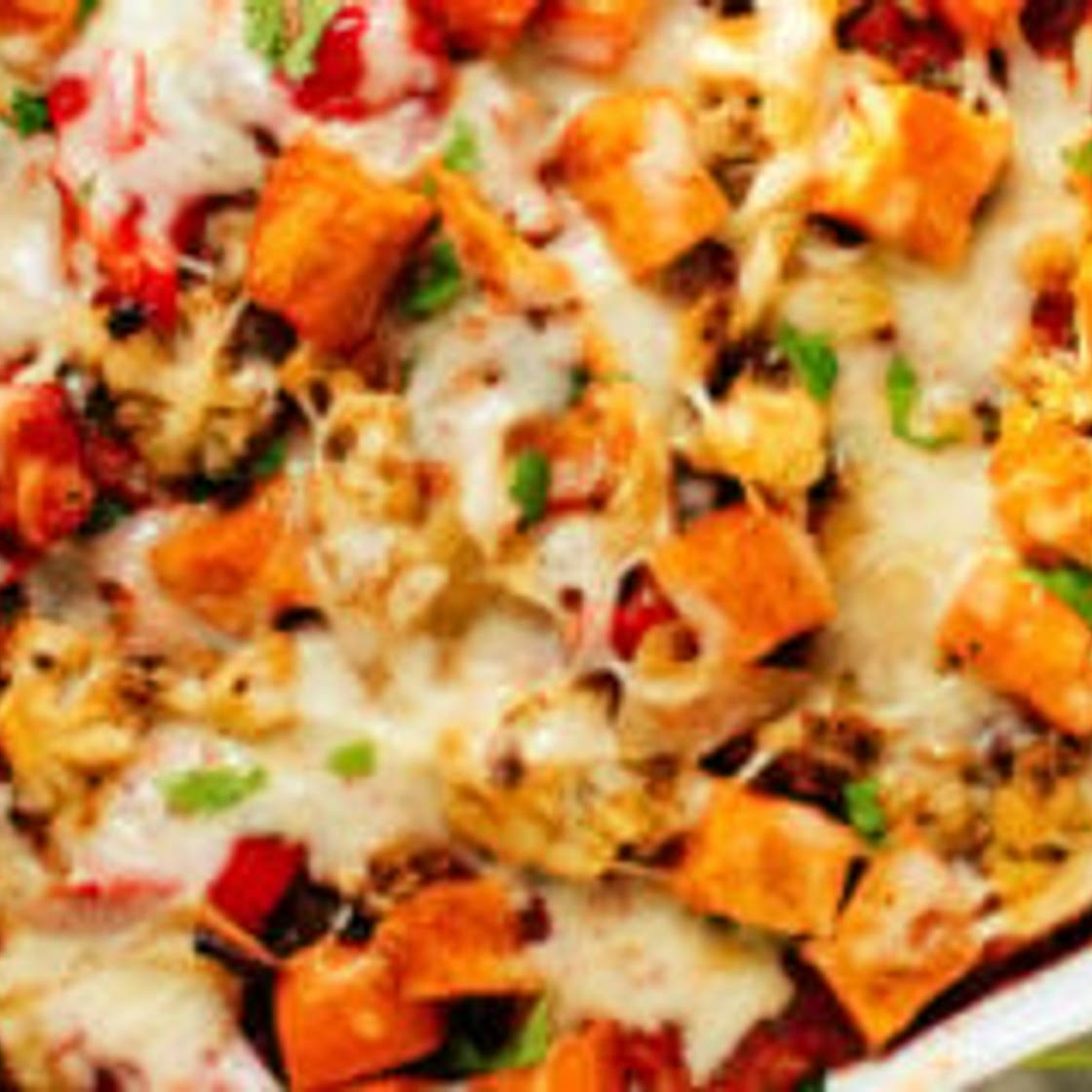 Roasted Veggie Enchilada Casserole