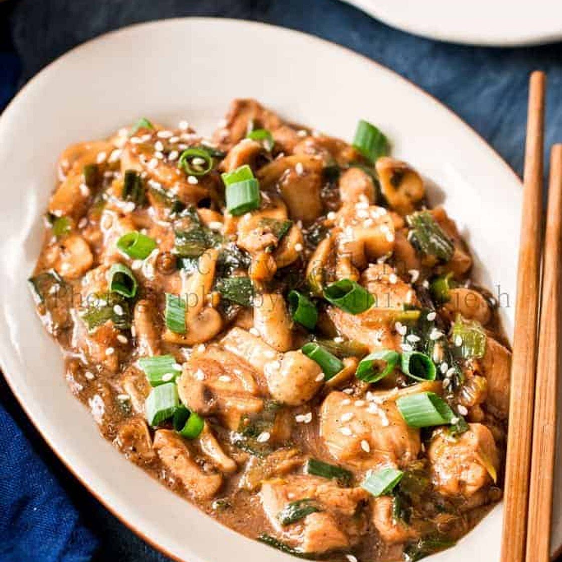 Cantonese Chicken with Mushrooms