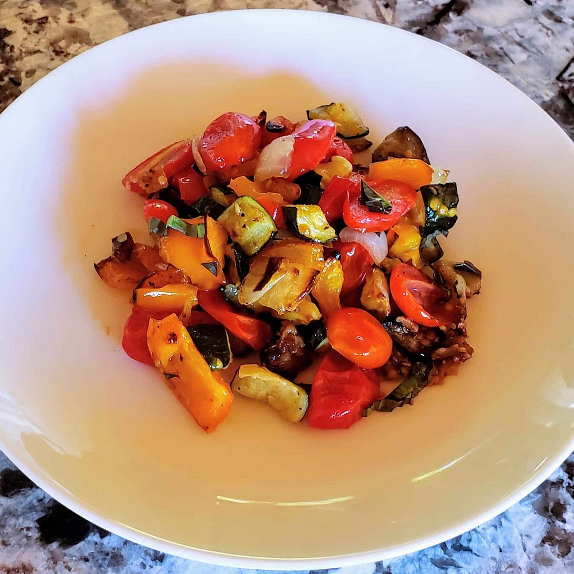 Roasted ratatouille vegetables