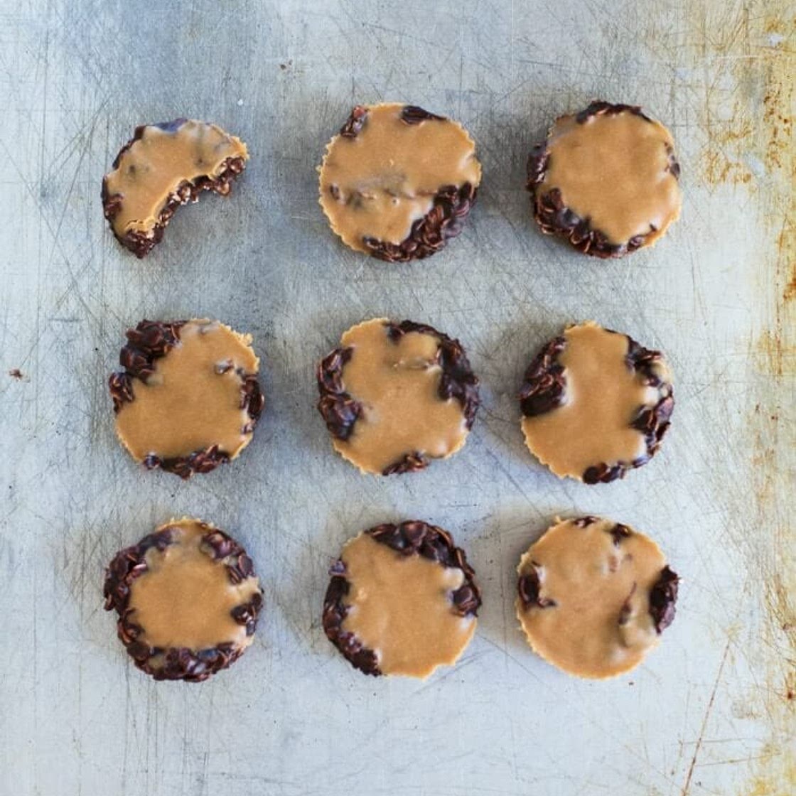 "Bliss Bites" (No Bake Chocolate Peanut Butter Oatmeal Cookies)