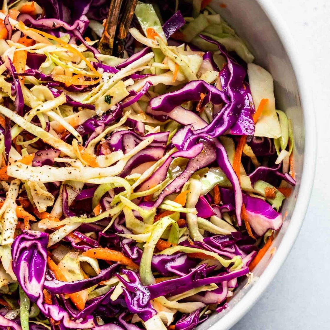Red Cabbage Coleslaw (No Mayo)