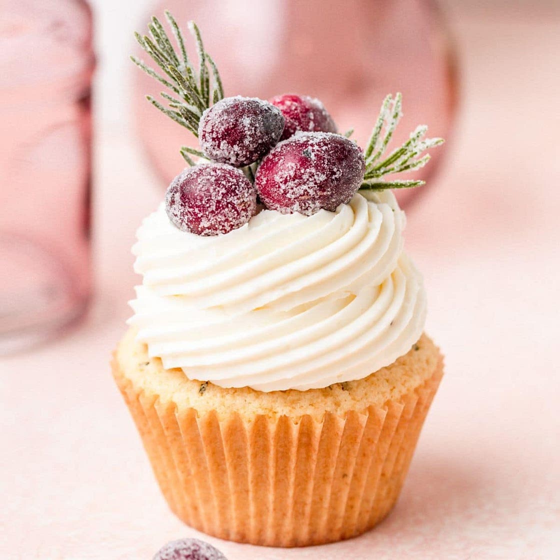 Cranberry Cupcakes with White Chocolate Buttercream