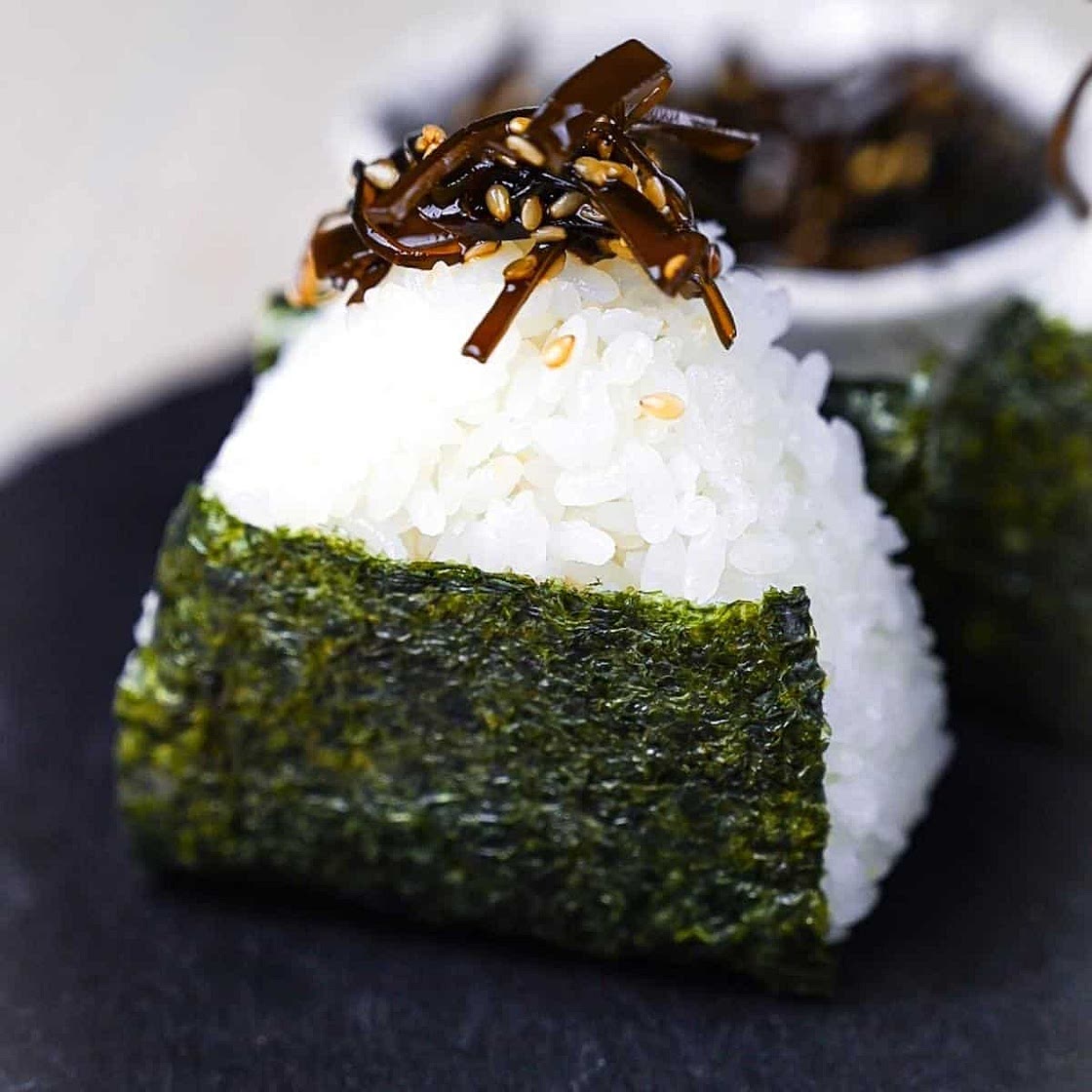 Kombu Onigiri (Kelp "Tsukudani" Rice Ball)
