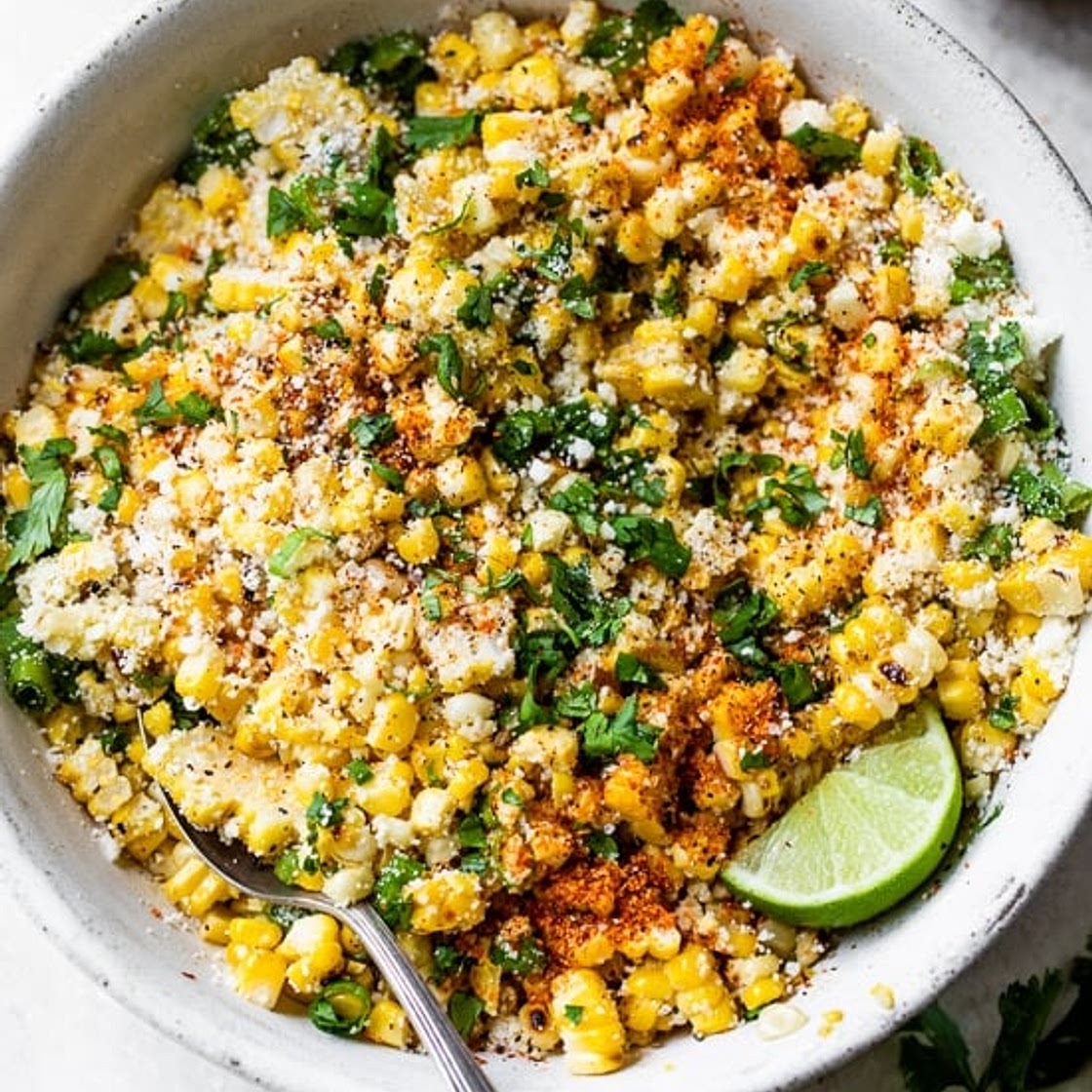 Grilled Corn Salad with Cotija