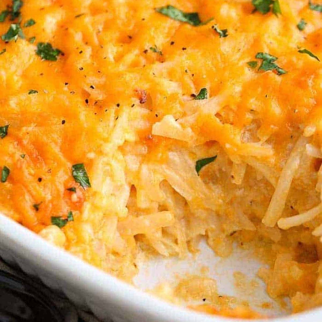 Copy Cat Cracker Barrel Hashbrown Casserole Recipe
