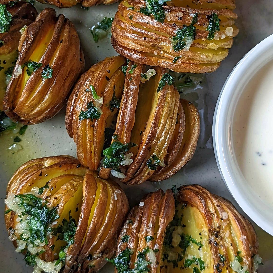 Air Fryer Hasselback Potatoes