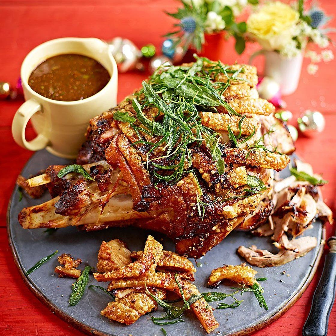Roast pork leg