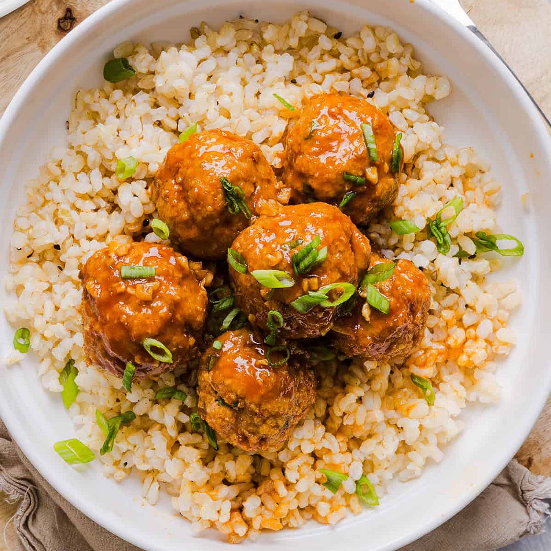 Honey Sriracha Glazed Meatballs