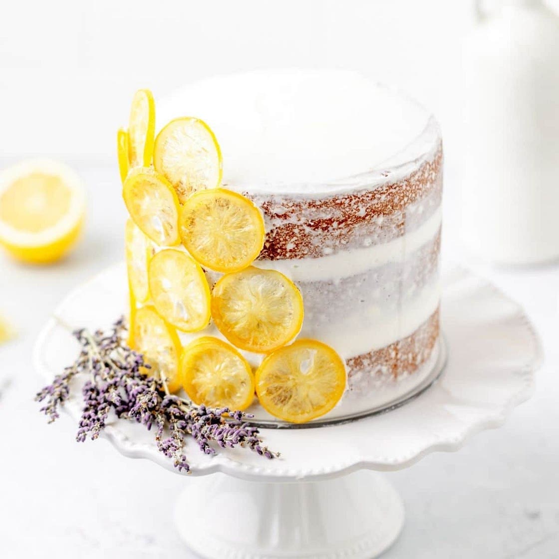 Lemon Lavender Layer Cake with Swiss Meringue Buttercream
