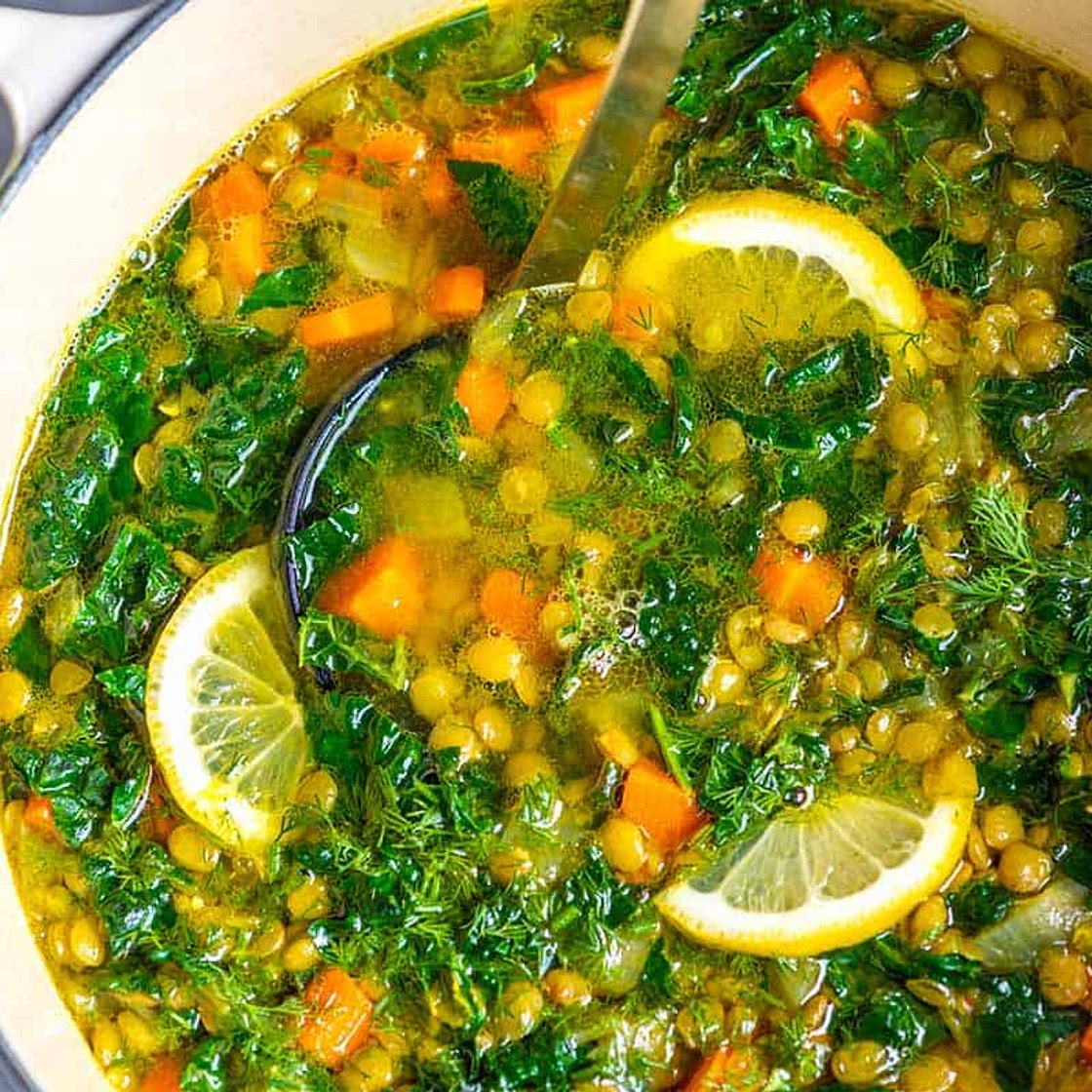 Lentil Soup with Lemon and Turmeric