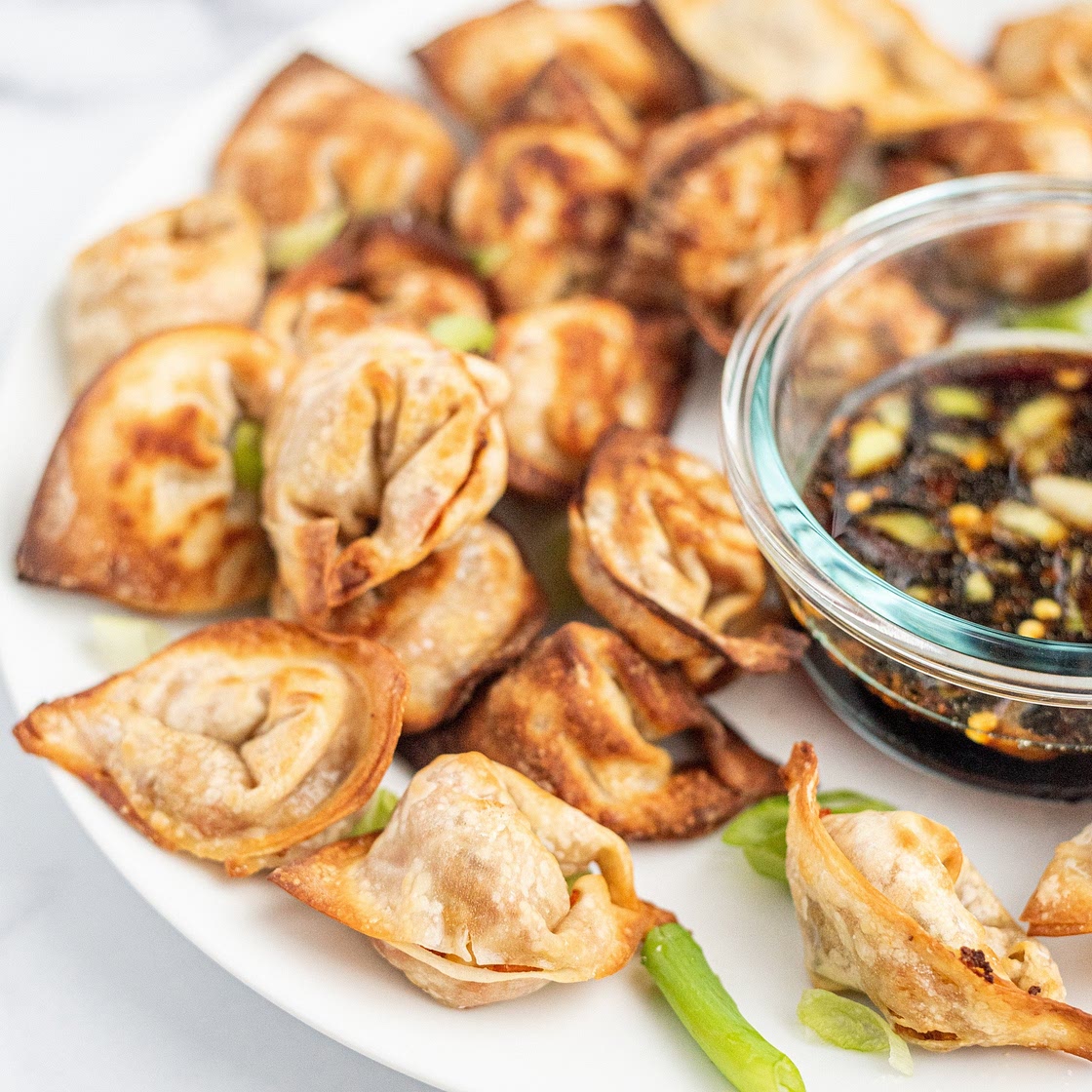 Crispy Vegan Air-Fryer Wontons