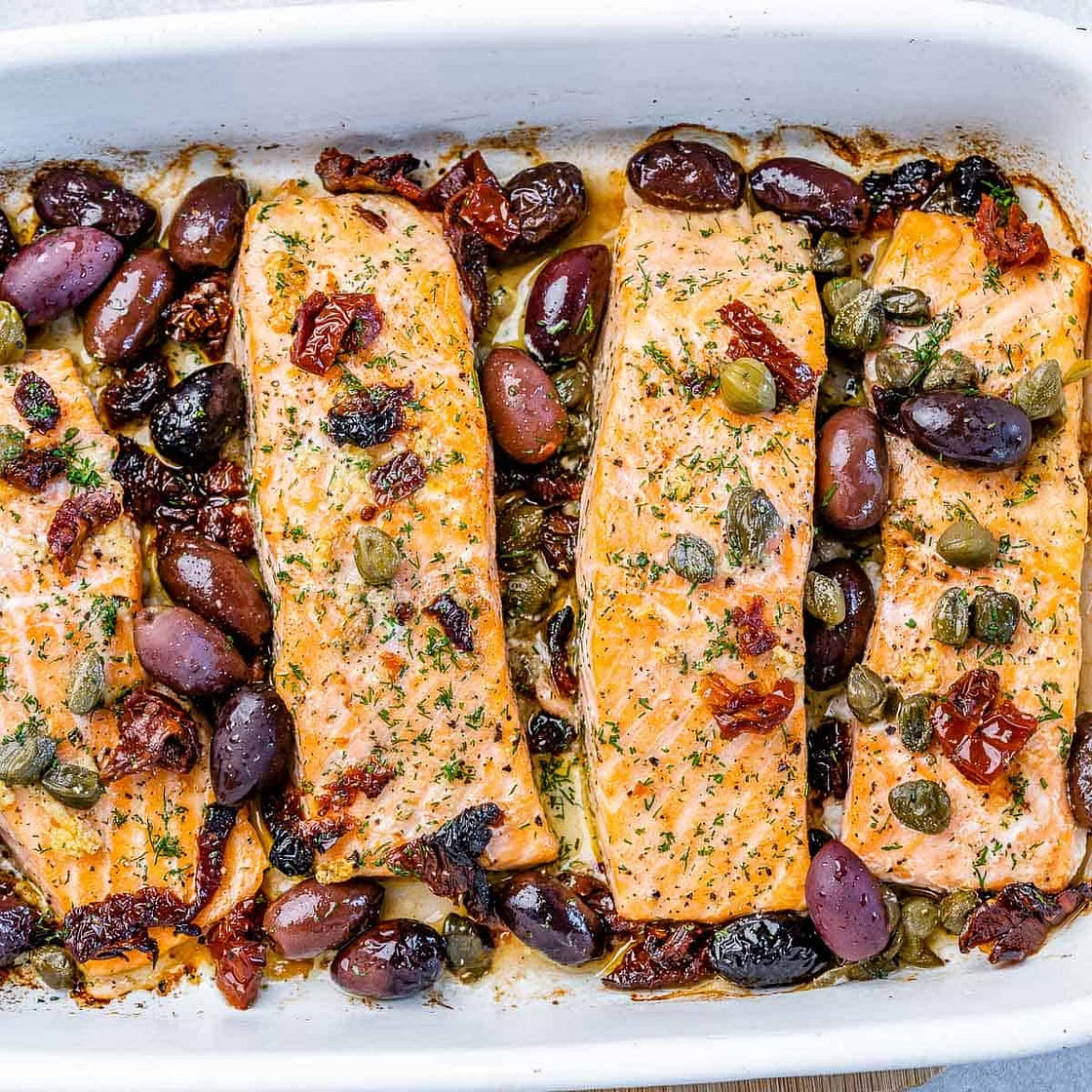 Mediterranean Baked Salmon