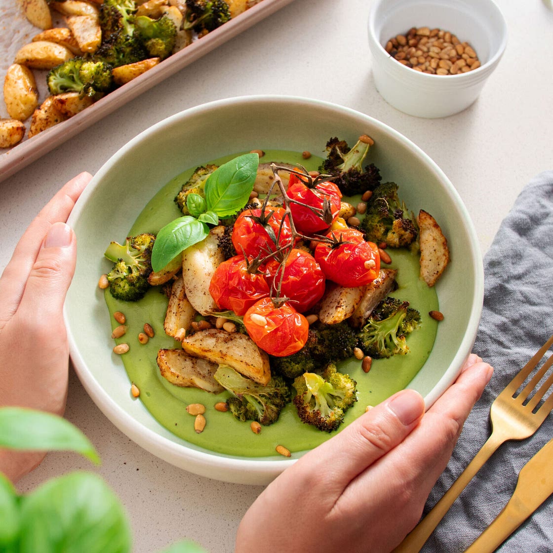 High-Protein Mediterranean Pesto Bowl