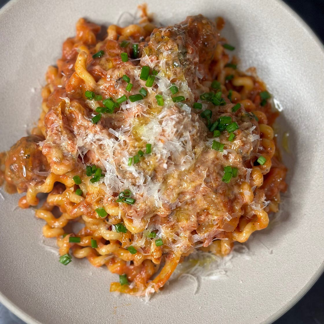 Not Your Nonna's Spaghetti & Meatballs