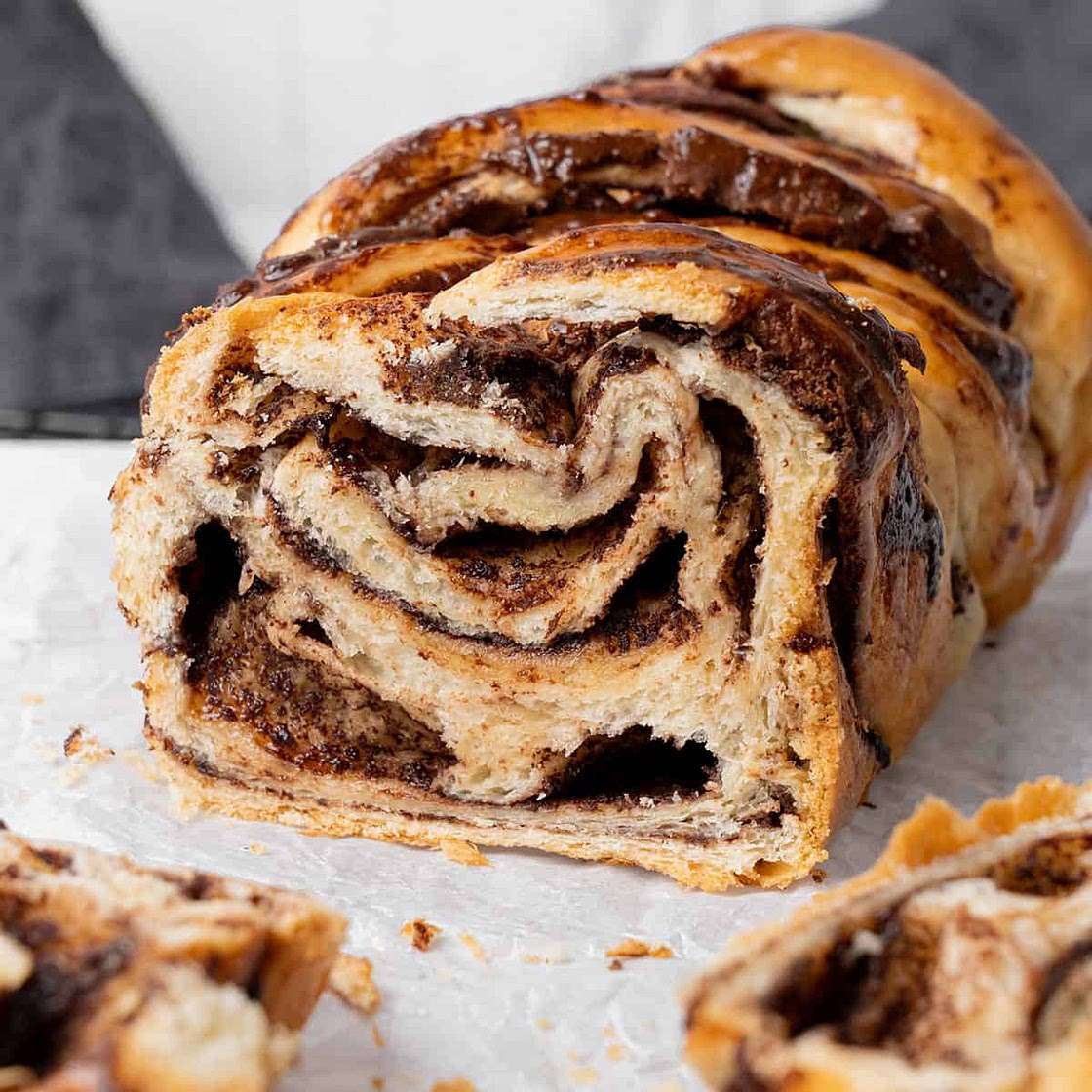 Soft & Fluffy Nutella Babka