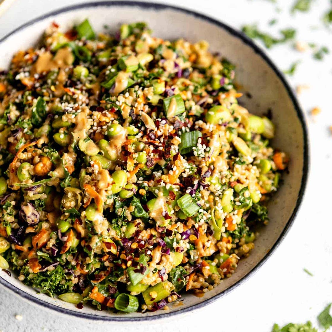 Asian Edamame Peanut Crunch Salad