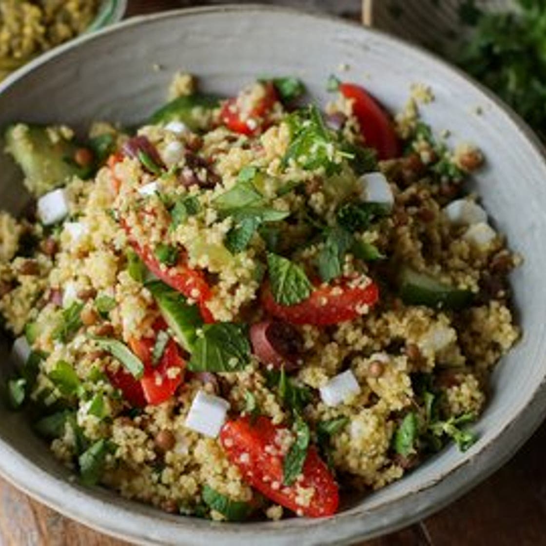 Quick Pesto Couscous Salad