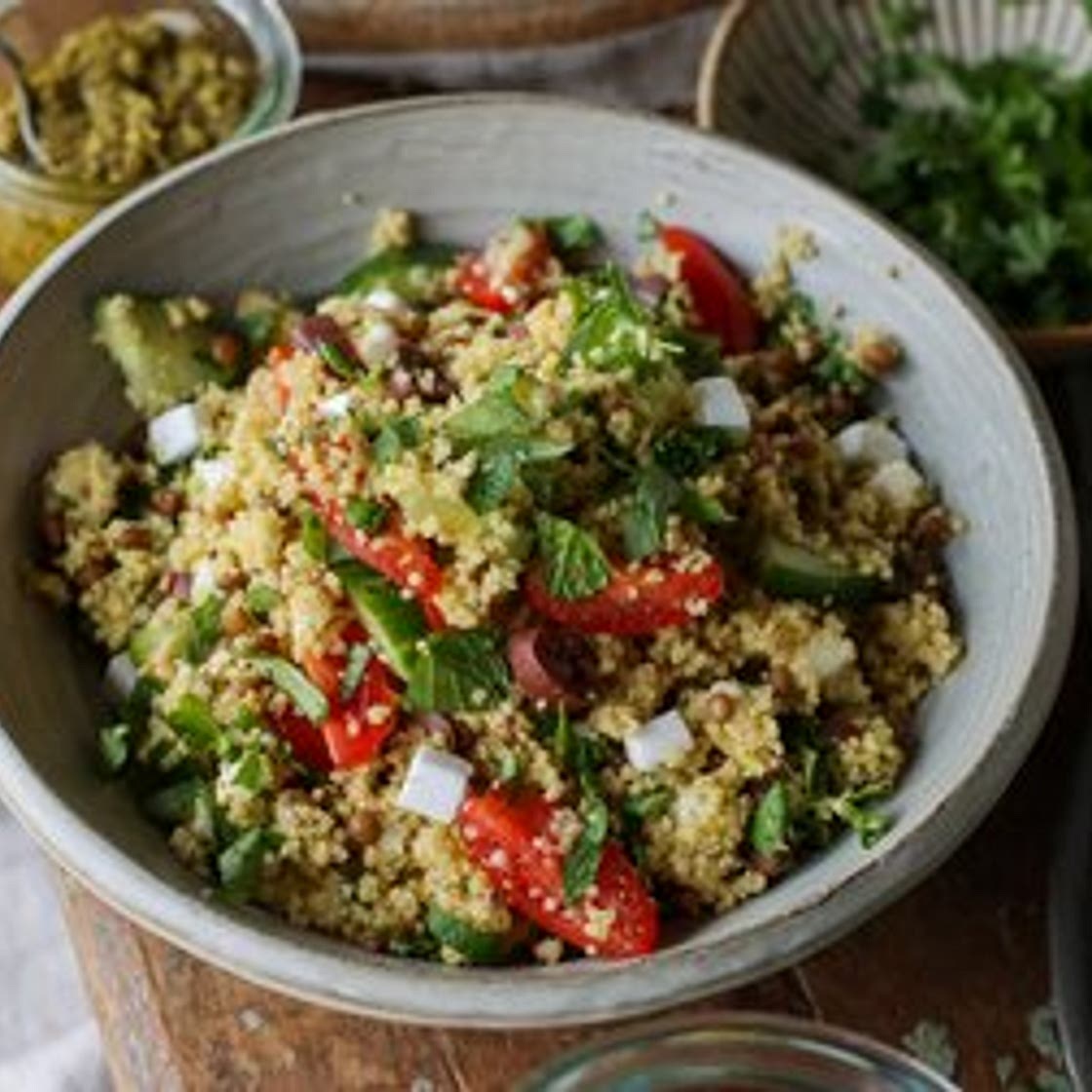 Quick Pesto Couscous Salad