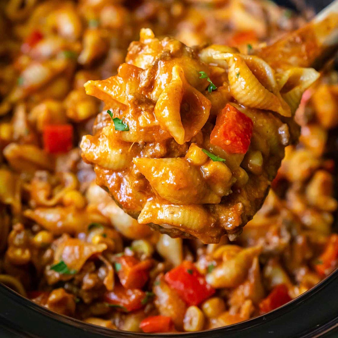 Easy Slow Cooker Taco Pasta