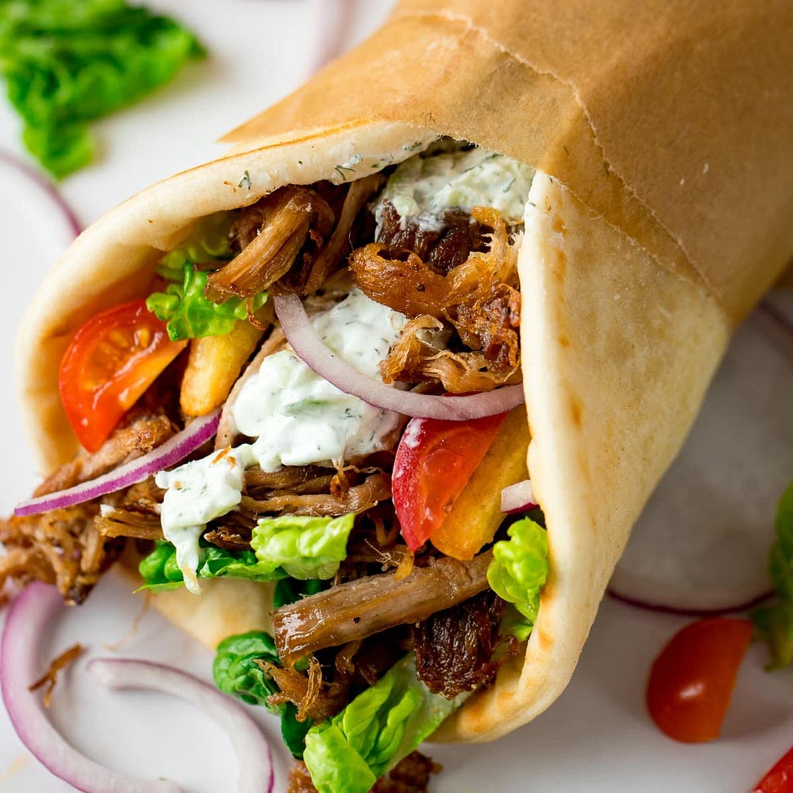 Crispy Pork Gyros