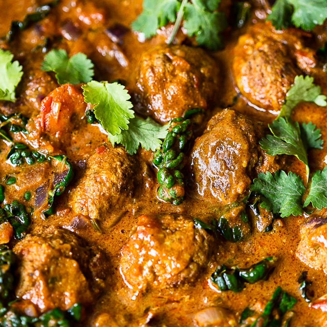 Indian Spiced Meatballs in Curry Sauce