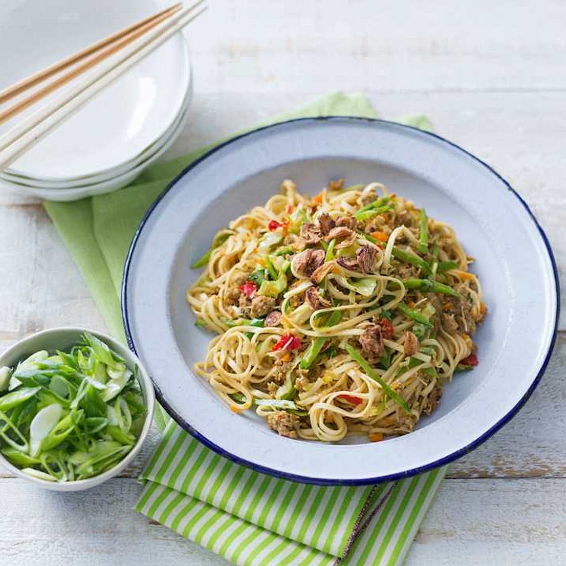 Asian-style pork noodles