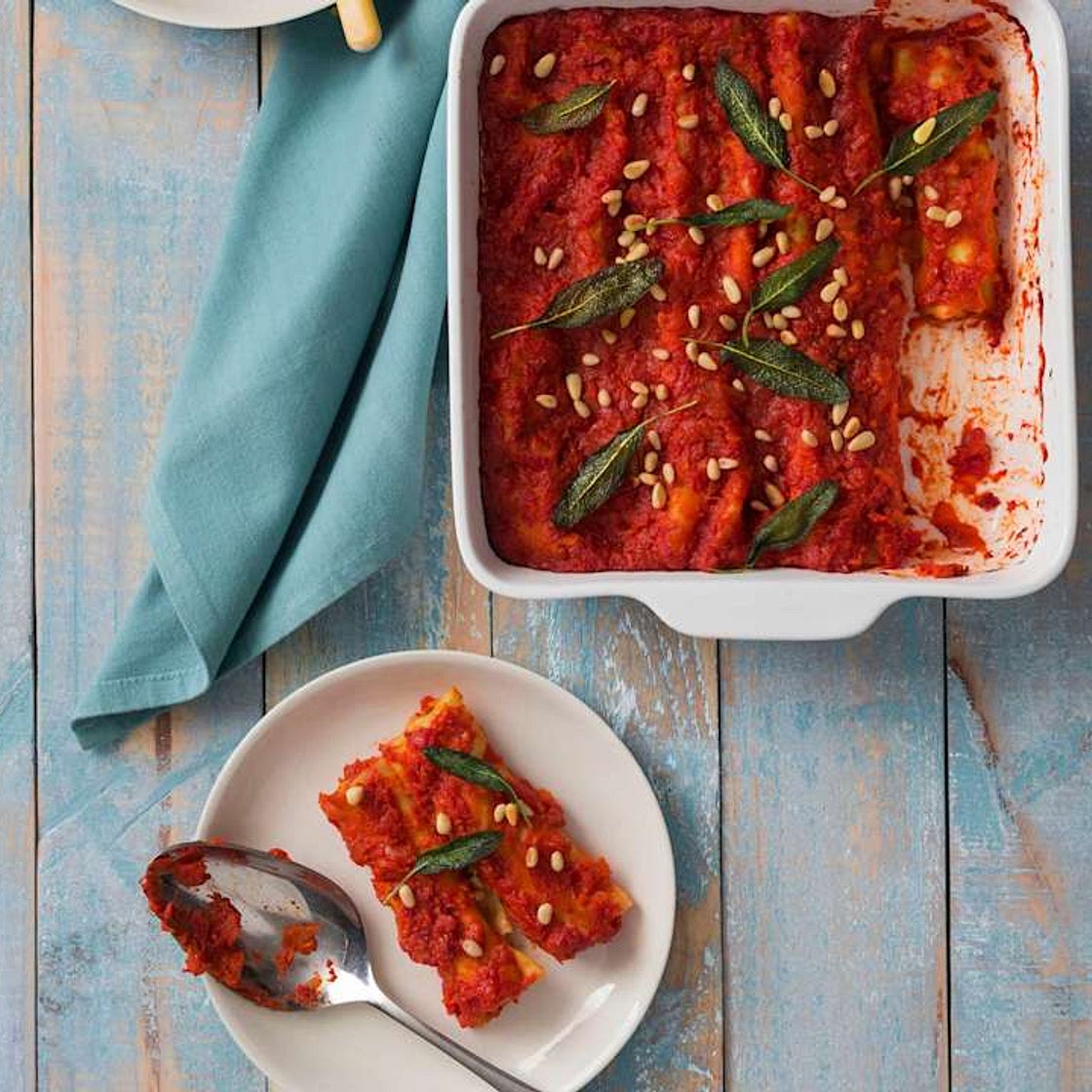 Pumpkin and ricotta cannelloni (Skinnymixers)