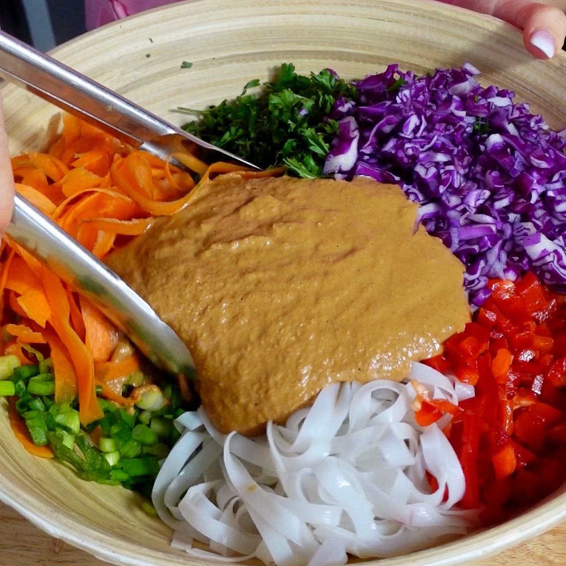 Cold Noodle Salad With 3 Nut Dressing