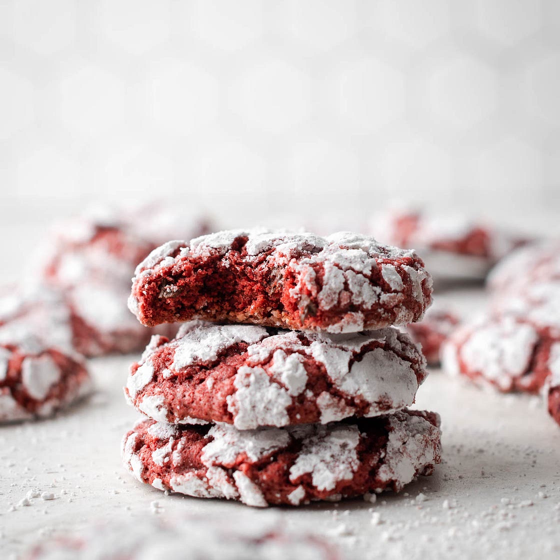 Gluten Free Red Velvet Crinkle Cookies