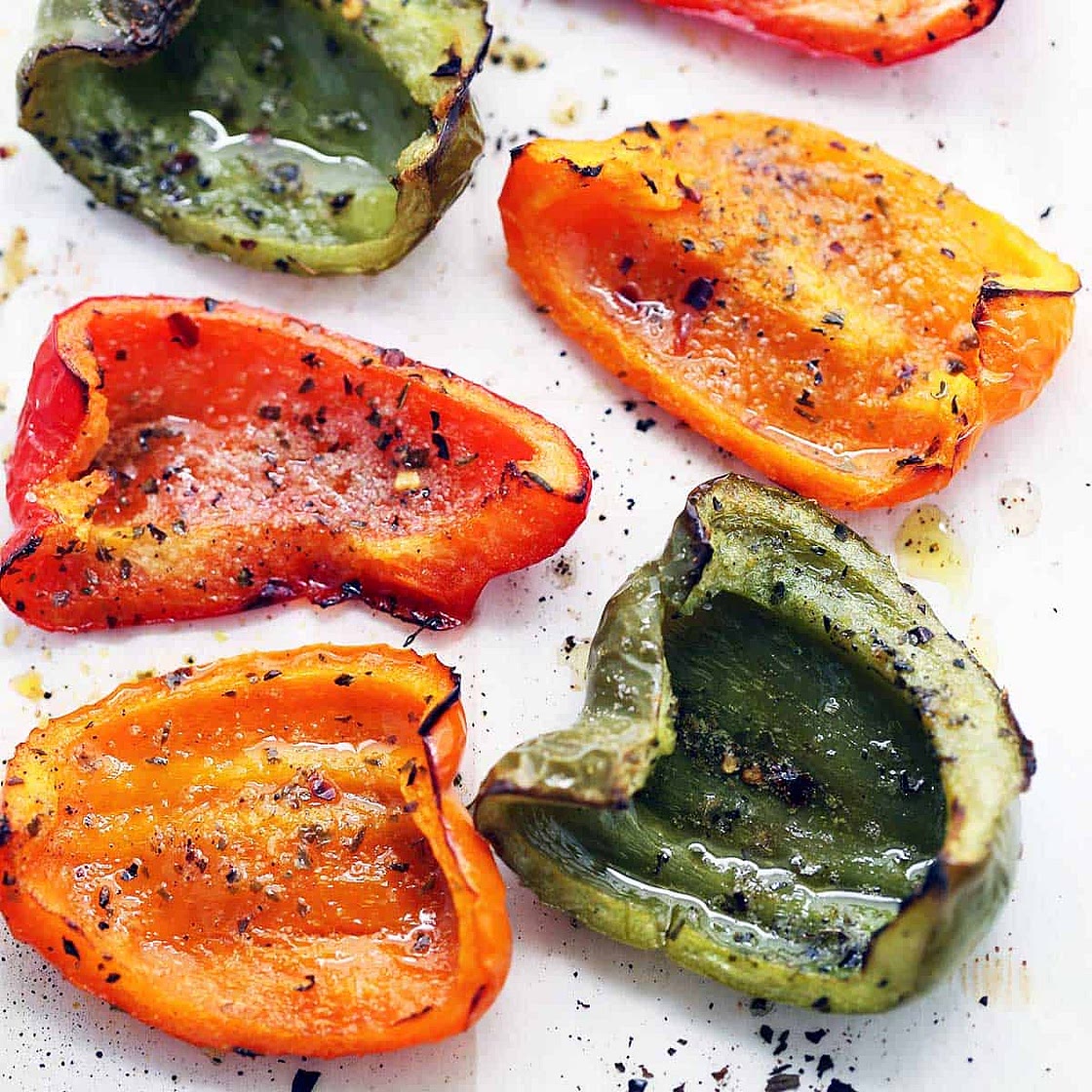 Roasted Bell Peppers with Olive Oil