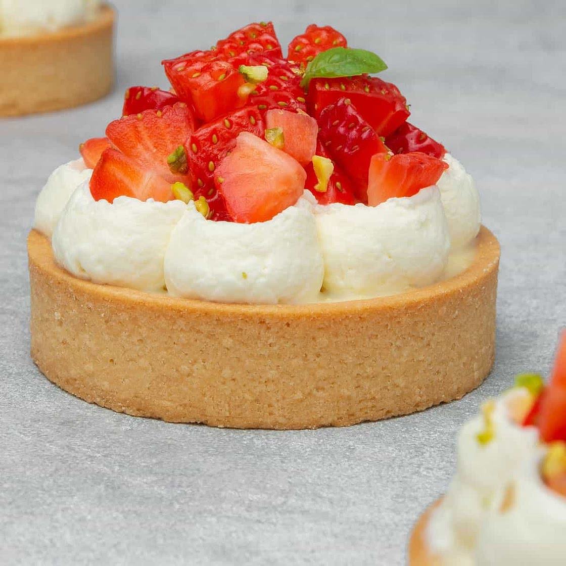 Mini Strawberry Custard Tarts