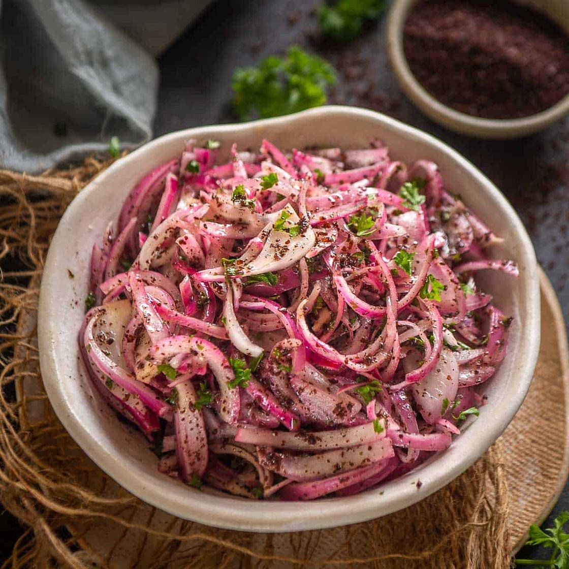 Sumac Onions Recipe (Turkish Onion Salad)
