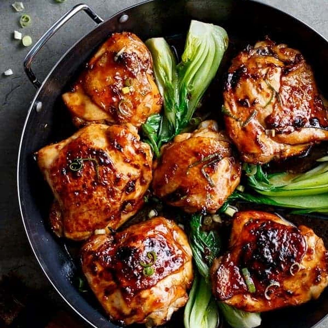 Simple Asian Glazed Chicken Thighs