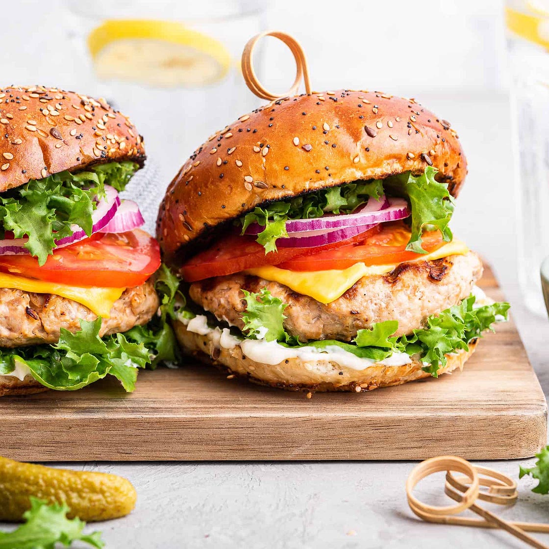 Simple Savory Ground Turkey Burgers