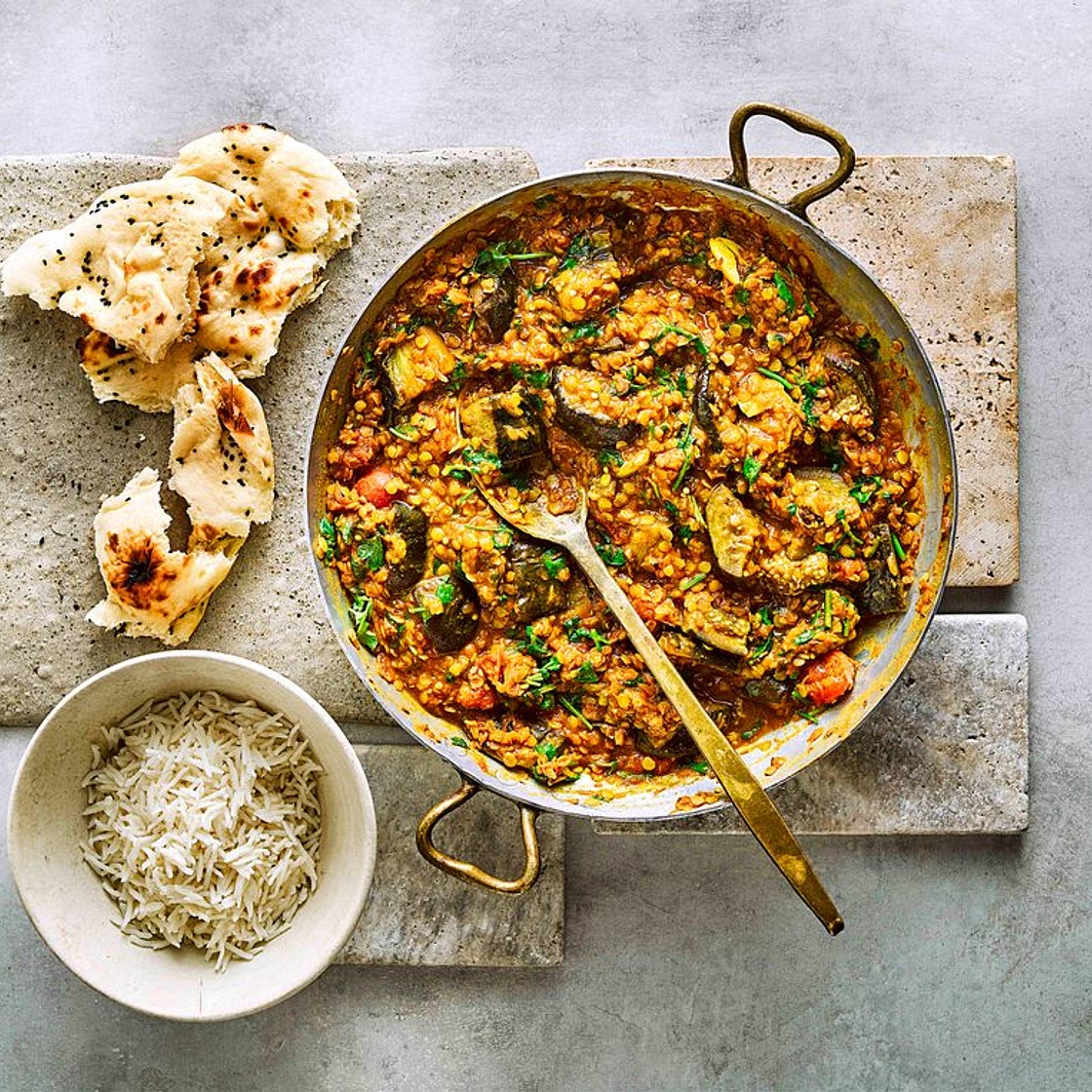 Vegan aubergine curry