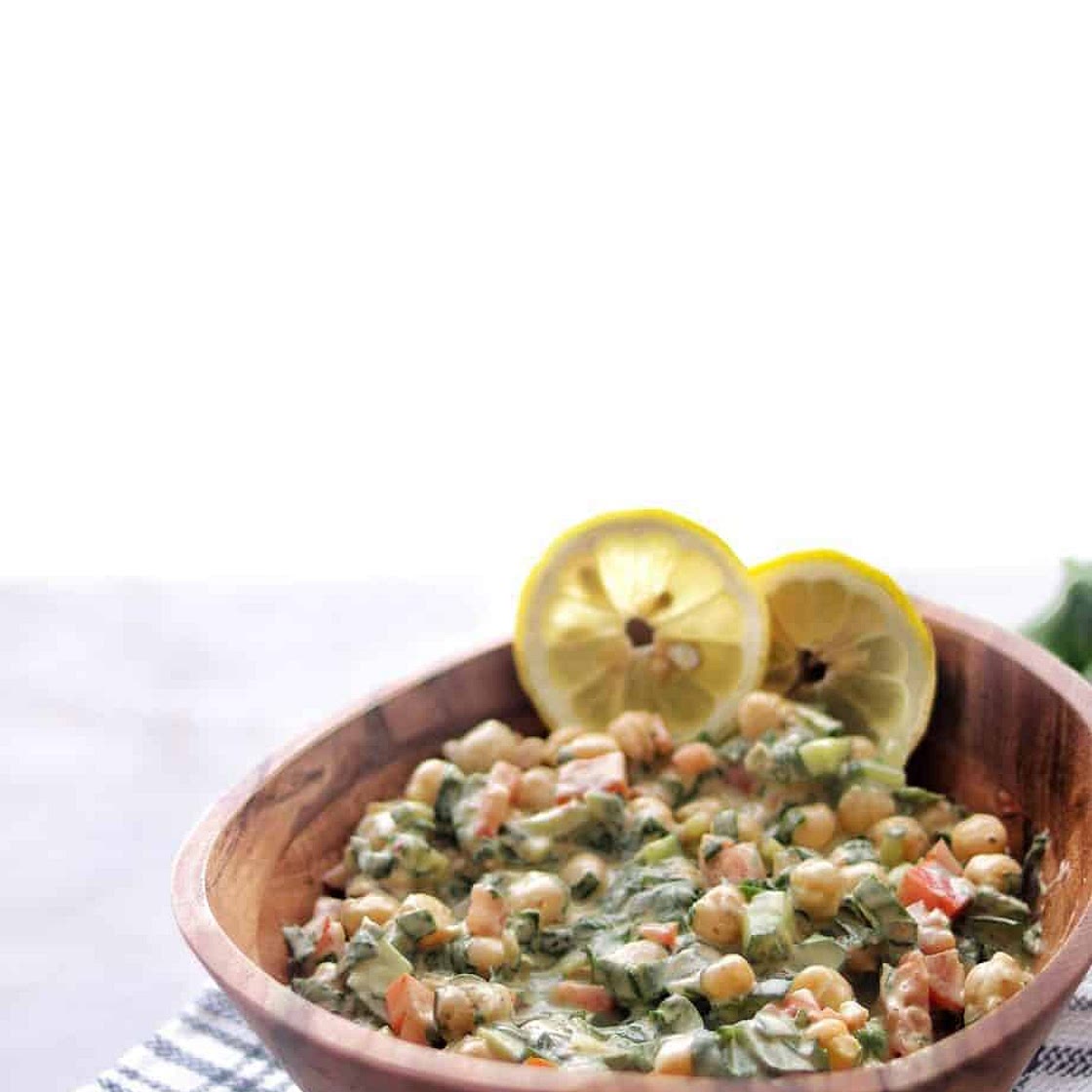 Unique Vegan Tahini Chickpea Salad