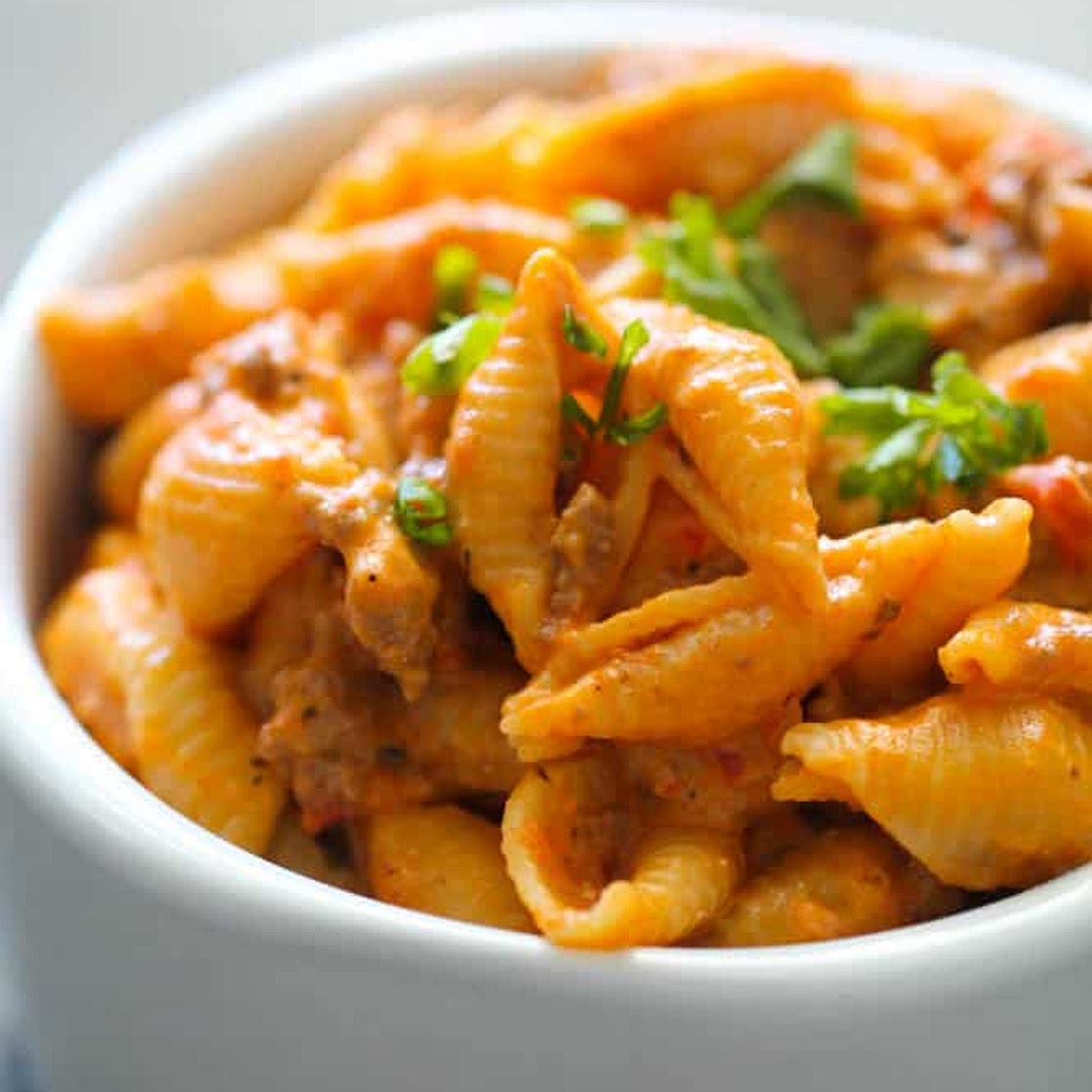 Instant Pot Creamy Shells and Beef Recipe