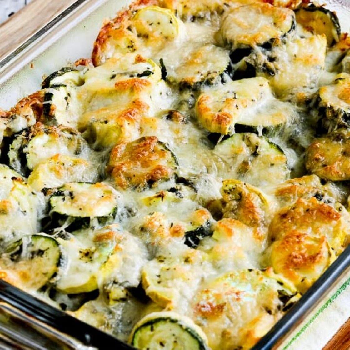 Low-Carb Easy Cheesy Zucchini Bake