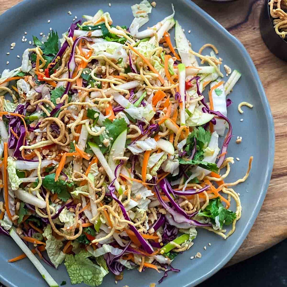 Wombok Salad Recipe with Red Cabbage and Apple