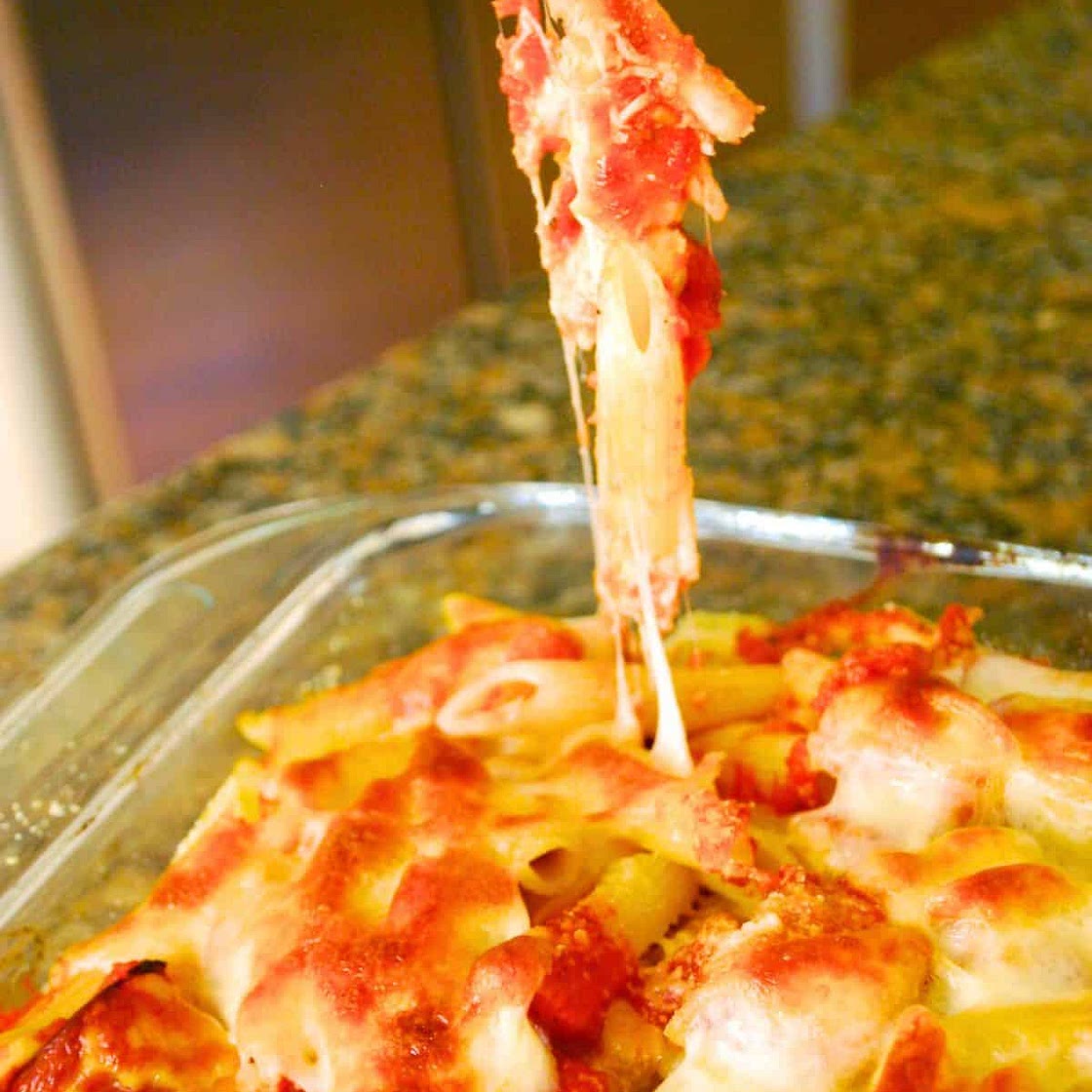 Three Cheese Pasta and Chicken Bake